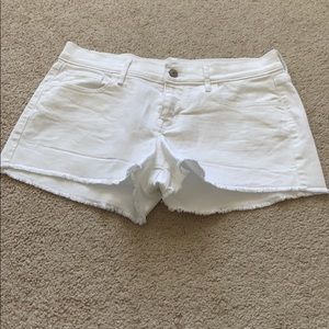 White jean shorts